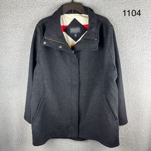 Pendleton Women’s Dark Gray Wool Zip-up‎ Jacket Size XL